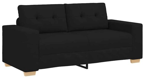 Sofa dwuosobowa, czarna, 180x77x82 cm, tkanina