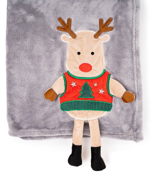 4Home Świąteczny koc Xmas Reindeer, 150 x 200 cm