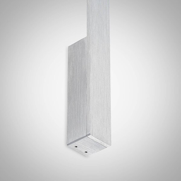 Kinkiet LED Ivano Arcchio, aluminiowy / szary / cynkowy, przedpokój, aluminium, nowoczesny