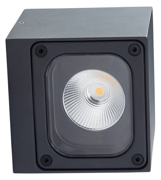 Kinkiet zewnętrzny LED Merjem Lucande, aluminiowy / szary / cynkowy, aluminium, nowoczesny