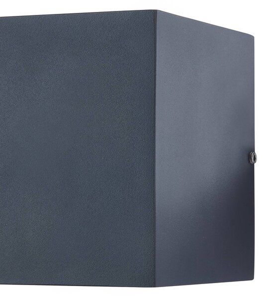 Kinkiet zewnętrzny LED Merjem Lucande, aluminiowy / szary / cynkowy, aluminium, nowoczesny
