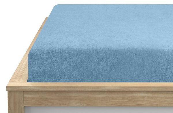 Prześcieradło frotte EXCLUSIVE jasnoniebieskie 90 x 200 cm