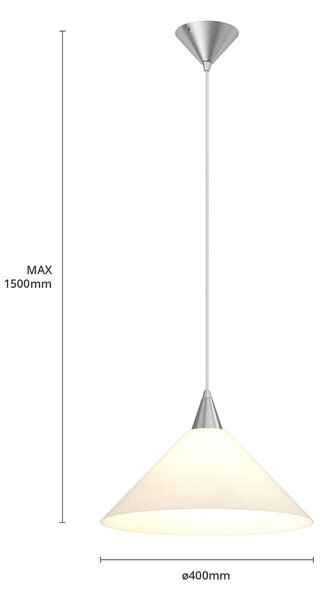 Lampa wisząca szklana Petra Lindby, możliwość ściemniania, biały / opal, kuchnia, szkło, nowoczesny