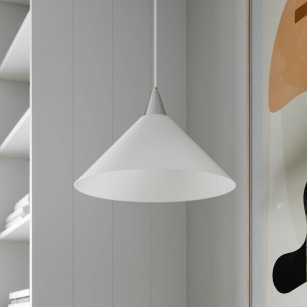 Lampa wisząca szklana Petra Lindby, możliwość ściemniania, biały / opal, kuchnia, szkło, nowoczesny