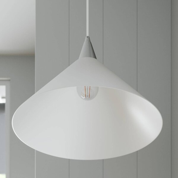 Lampa wisząca szklana Petra Lindby, możliwość ściemniania, biały / opal, kuchnia, szkło, nowoczesny