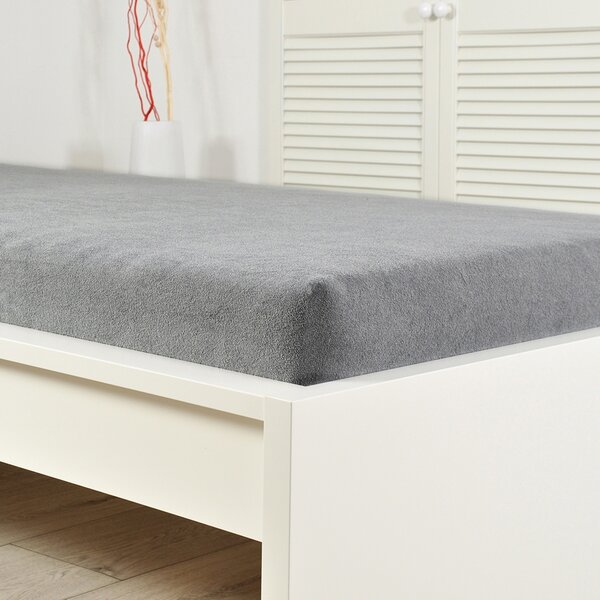 4Home prześcieradło frotte Ideal szary, 70 x 140 cm, 70 x 140 cm