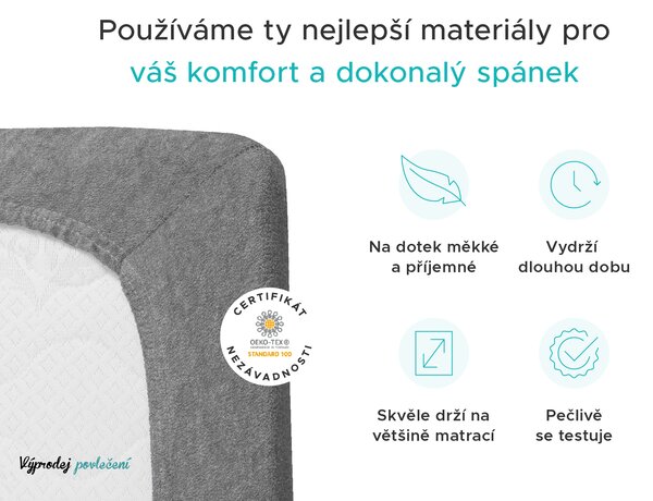 Kremowe prześcieradło frotte 90 x 200 cm