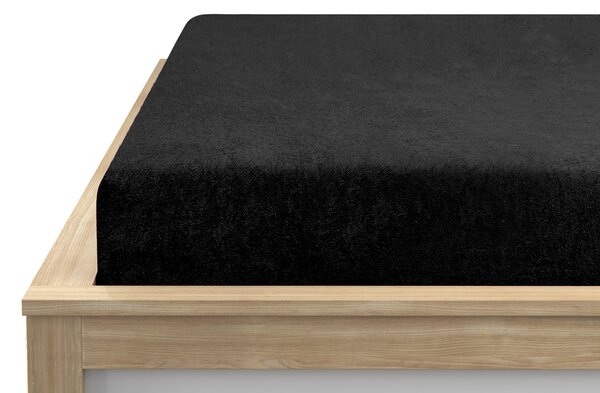 Frotte prześcieradło EXCLUSIVE czarne 90 x 200 cm