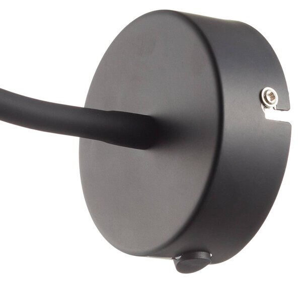 IDEAL LUX Kinkiet LED Focus, czarny, sypialnia, metal, nowoczesny
