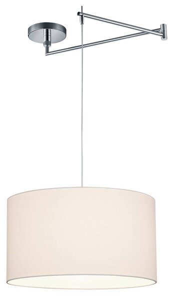 Helestra Lampa wisząca Certo, możliwość ściemniania, biały / opal, salon / jadalnia, tkanina / materiał / jedwab, nowoczesny