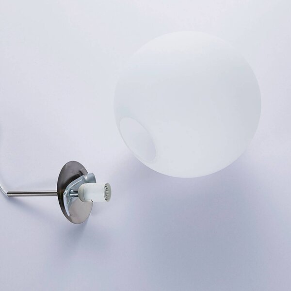 Lampa wisząca szklana Marike Lindby, możliwość ściemniania, biały / opal, salon / jadalnia, szkło, nowoczesny