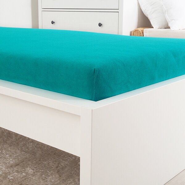 4Home prześcieradło frotte Ideal zielony turkus, 60 x 120 cm, 60 x 120 cm