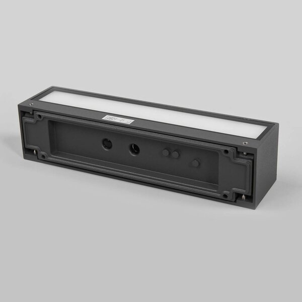 Kinkiet zewnętrzny LED Lengo Lucande, czarny, aluminium, nowoczesny