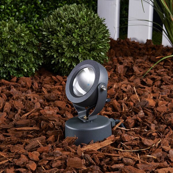 Reflektor zewnętrzny LED Gavin, 33 cm, antracyt, aluminium GAVIN Lucande, czarny, aluminium