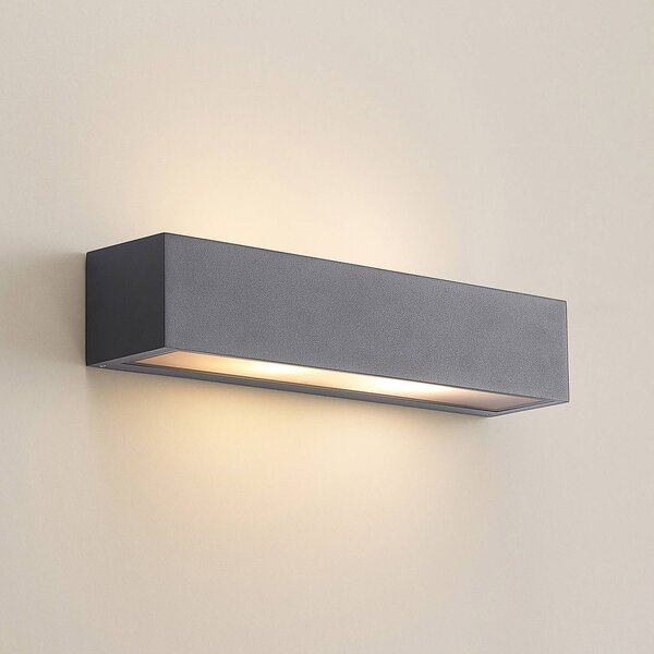 Kinkiet zewnętrzny LengoE27 Arcchio, aluminiowy / szary / cynkowy, aluminium, nowoczesny