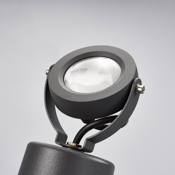 Reflektor zewnętrzny LED Gavin, 33 cm, antracyt, aluminium GAVIN Lucande, czarny, aluminium