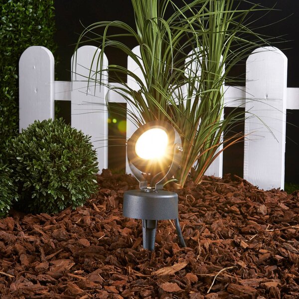 Reflektor zewnętrzny LED Gavin, 33 cm, antracyt, aluminium GAVIN Lucande, czarny, aluminium