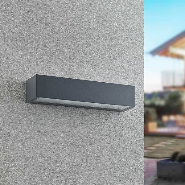 Kinkiet zewnętrzny LengoE27 Arcchio, aluminiowy / szary / cynkowy, aluminium, nowoczesny