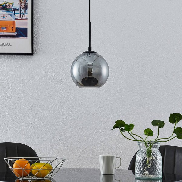 Lampa wisząca Jurian Lindby, możliwość ściemniania, aluminiowy / szary / cynkowy, salon / jadalnia, metal, nowoczesny