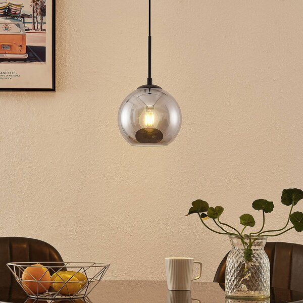 Lampa wisząca Jurian Lindby, możliwość ściemniania, aluminiowy / szary / cynkowy, salon / jadalnia, metal, nowoczesny