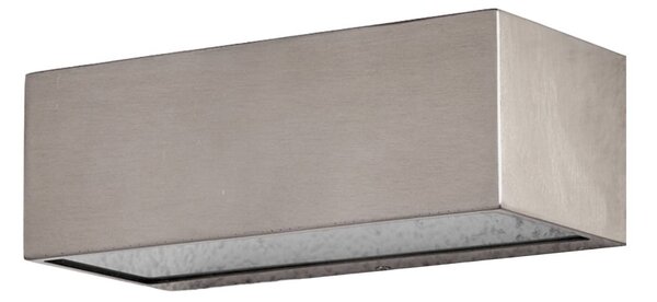 Kinkiet zewnętrzny LEONORA Lindby, możliwość ściemniania, aluminiowy / szary / cynkowy, stal szlachetna, nowoczesny