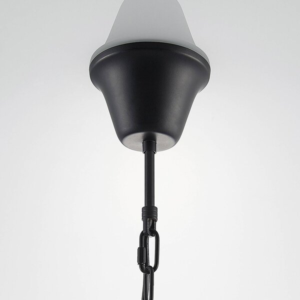 Lampa wisząca Rozalie Lindby, możliwość ściemniania, czarny, przedpokój, metal, vintage