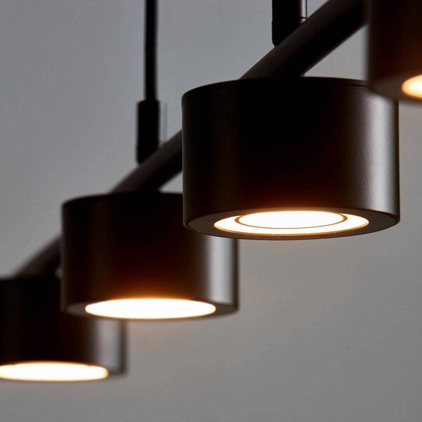 Nordlux Lampa wisząca Clyde, możliwość ściemniania, czarny, salon / jadalnia, metal, nowoczesny