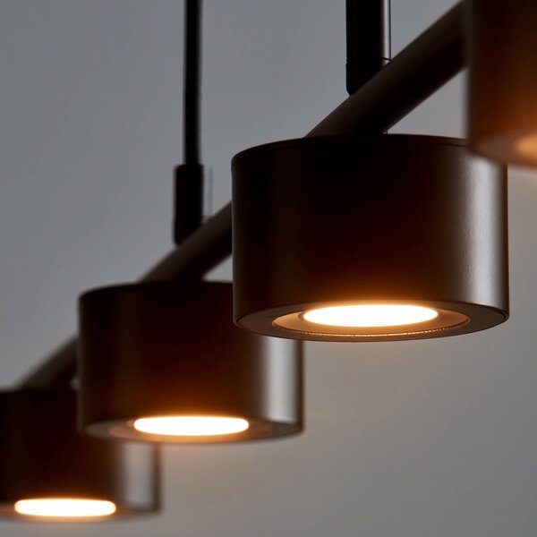Nordlux Lampa wisząca Clyde, możliwość ściemniania, czarny, salon / jadalnia, metal, nowoczesny