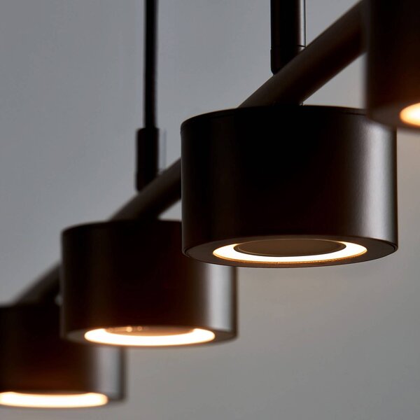 Nordlux Lampa wisząca Clyde, możliwość ściemniania, czarny, salon / jadalnia, metal, nowoczesny