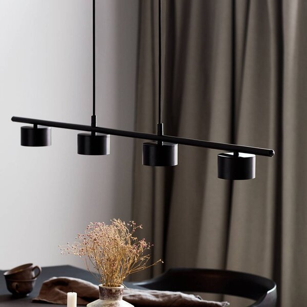 Nordlux Lampa wisząca Clyde, możliwość ściemniania, czarny, salon / jadalnia, metal, nowoczesny