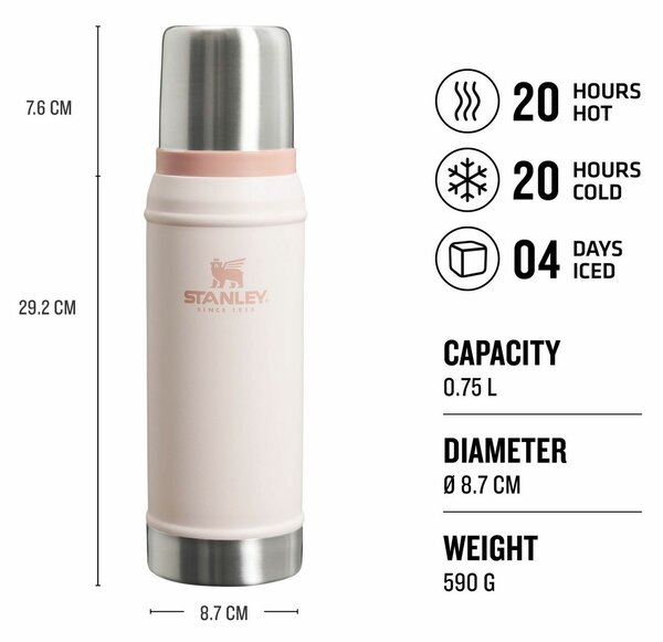 Termos Stanley Legendary Classic 750 ml RoseQuartz, 0,75 l