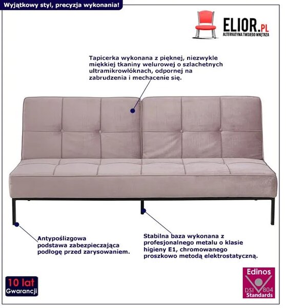 Welurowa sofa P3-N64