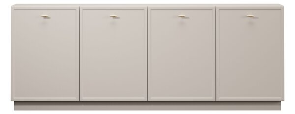 Komoda Lorini 200 cm czterodrzwiowa - kaszmir / złote uchwyty T-bar
