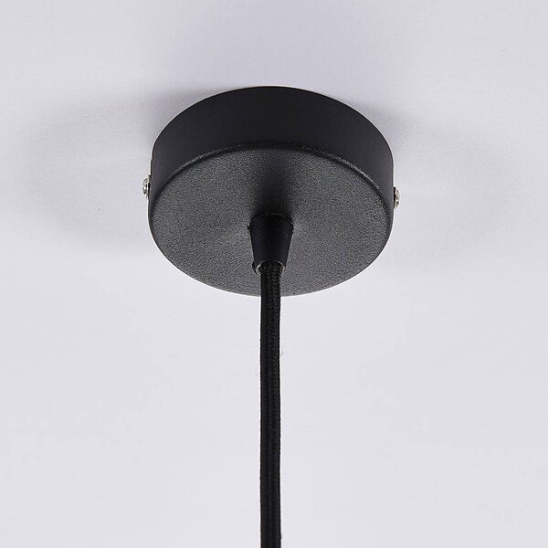 Lampa wisząca Jasminka Lindby, możliwość ściemniania, czarny, kuchnia, metal, nowoczesny