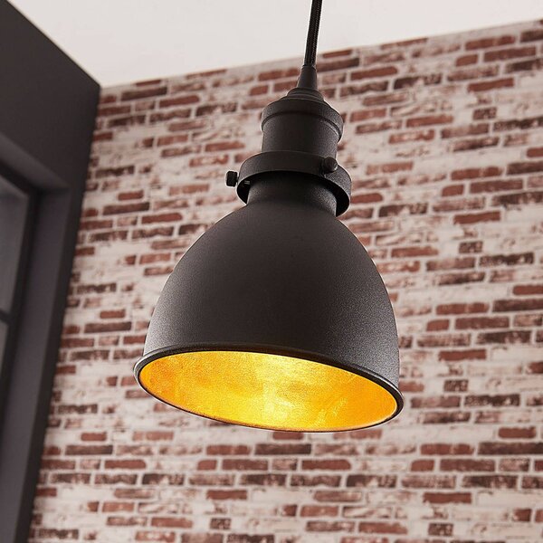 Lampa wisząca Jasminka Lindby, możliwość ściemniania, czarny, kuchnia, metal, nowoczesny