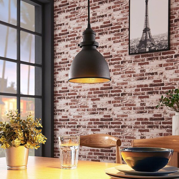 Lampa wisząca Jasminka Lindby, możliwość ściemniania, czarny, kuchnia, metal, nowoczesny