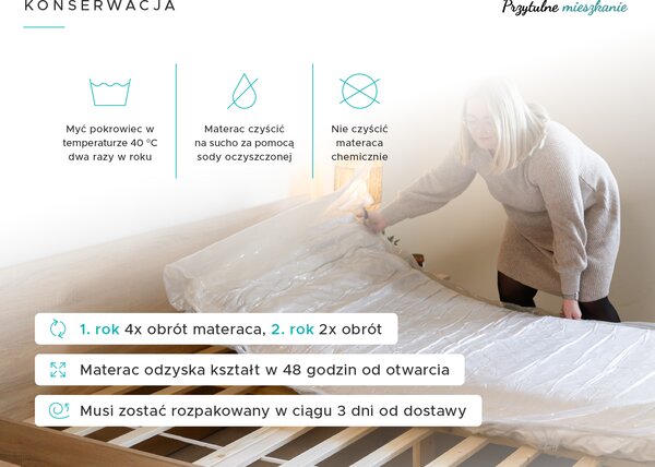 Materac kieszeniowy SOMMERA 18 cm 80 x 200 cm Ochrona materaca: BEZ ochraniacz na materac