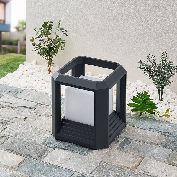 Lampa ogrodowa stojąca Serenella Lucande, czarny, aluminium, nowoczesny