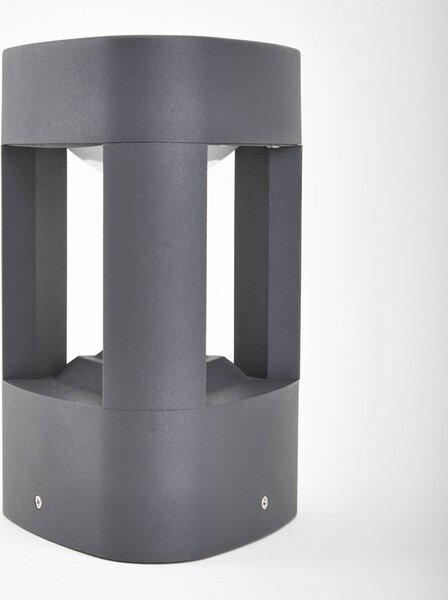Lampa ogrodowa stojąca Pirron Lucande, czarny, aluminium, nowoczesny