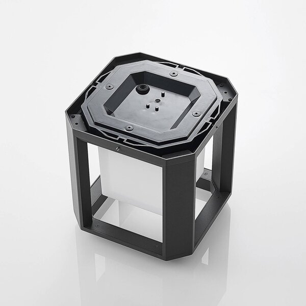 Lampa ogrodowa stojąca Serenella Lucande, czarny, aluminium, nowoczesny