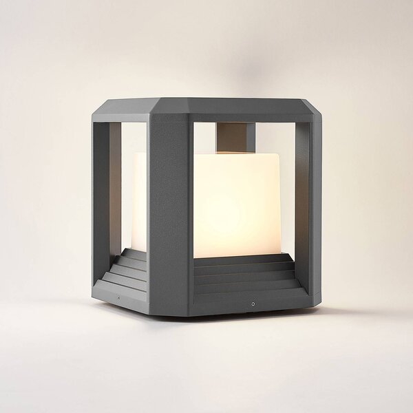 Lampa ogrodowa stojąca Serenella Lucande, czarny, aluminium, nowoczesny