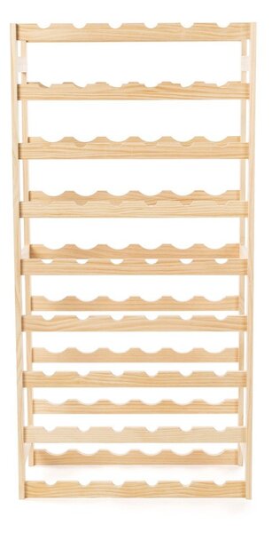 Regał na wino z litego drewna sosnowego w naturalnym kolorze liczba butelek 54 60x121x27 cm Luana – Compactor