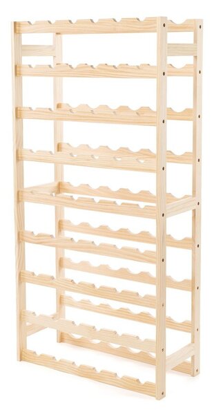 Regał na wino z litego drewna sosnowego w naturalnym kolorze liczba butelek 54 60x121x27 cm Luana – Compactor