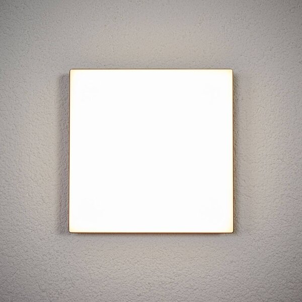 Lampa sufitowa LED Henni, IP65, czujnik, 30x30 cm, antracytowy Henni Lucande, aluminiowy / szary / cynkowy, nowoczesny