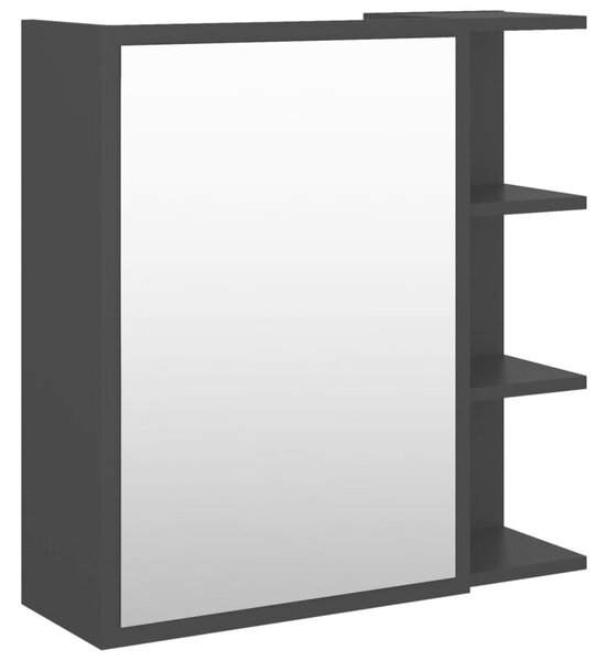Szafka z lustrem czarna 62,5x20,5x64 cm materiał drewnopochodny