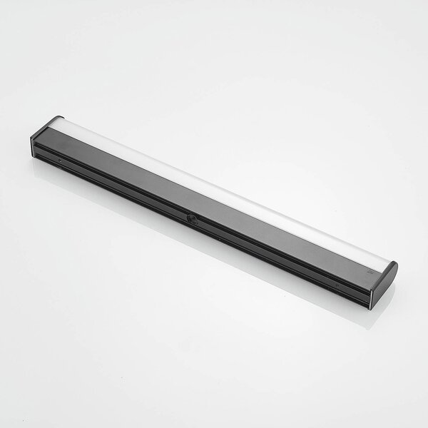 Kinkiet Ulisan Lindby, czarny, łazienka, aluminium, nowoczesny