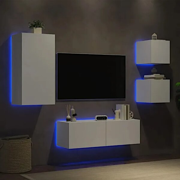 Zestaw mebli do pokoju led w kolorze białym N4-C59