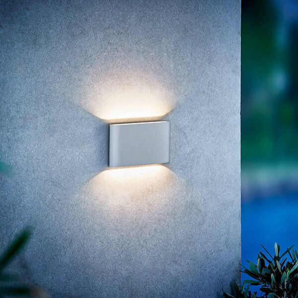 Nordlux Kinkiet zewnętrzny LED Kinver, biały / opal, metal, nowoczesny