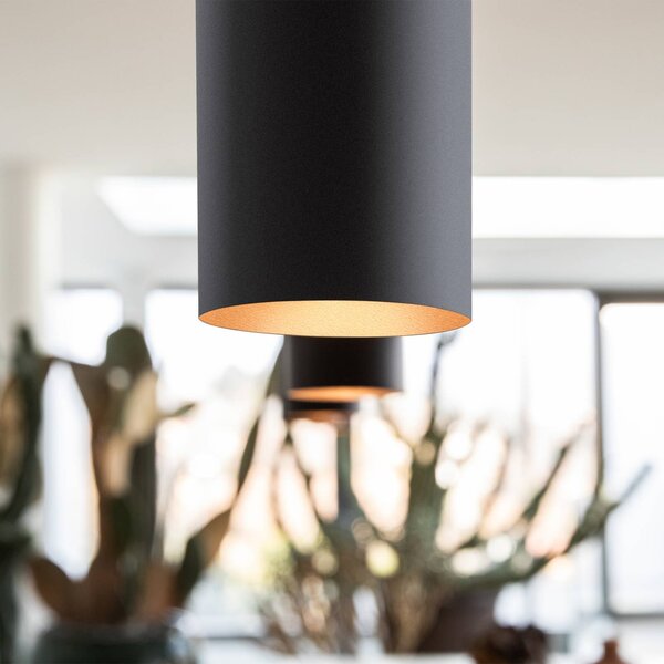 IDEAL LUX Lampa wisząca Look, czarny, salon / jadalnia, metal, nowoczesny