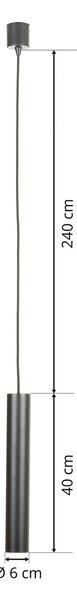 IDEAL LUX Lampa wisząca Look, czarny, salon / jadalnia, metal, nowoczesny